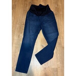 Isabel Maternity Jeans Skinny Womens 12 Blue Dark Denim Low Rise Comfort